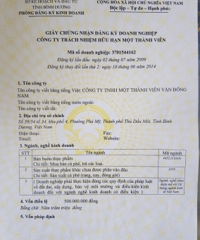 GIẤY PHÉP HOẠT ĐỘNG CÔNG TY